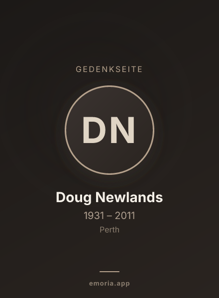 Gedenkportrait von Doug Newlands