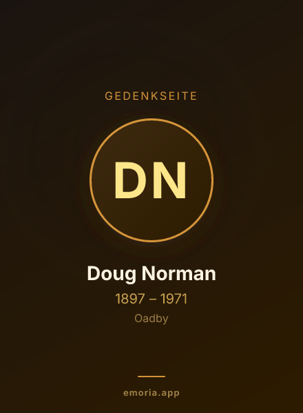 Gedenkportrait von Doug Norman