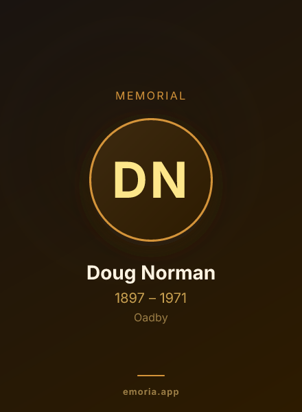 Memorial portrait of Doug Norman