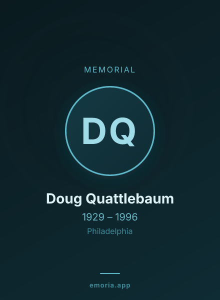 Memorial portrait of Doug Quattlebaum