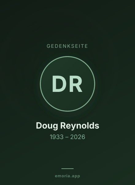 Gedenkportrait von Doug Reynolds