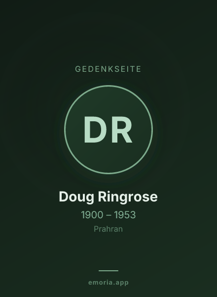 Gedenkportrait von Doug Ringrose