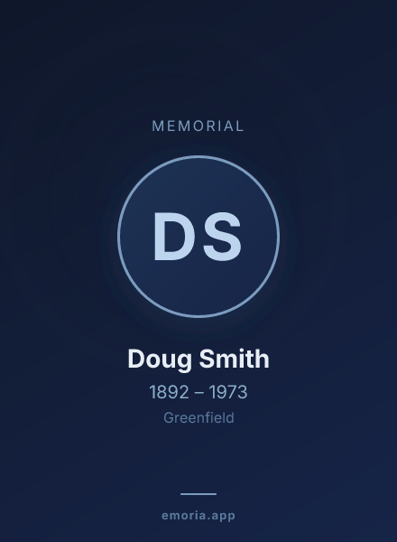 Memorial portrait of Doug Smith