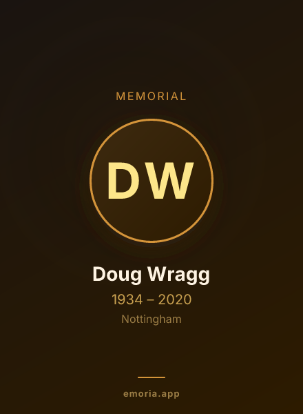 Memorial portrait of Doug Wragg