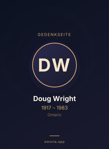 Gedenkportrait von Doug Wright
