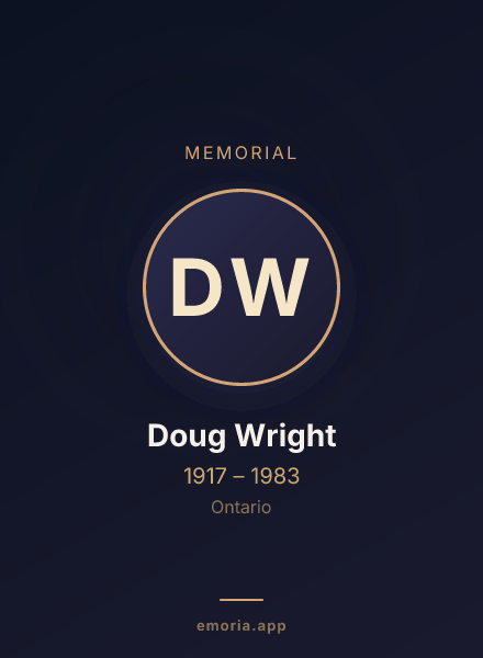 Memorial portrait of Doug Wright