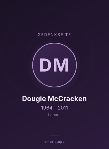 Gedenkportrait von Dougie McCracken