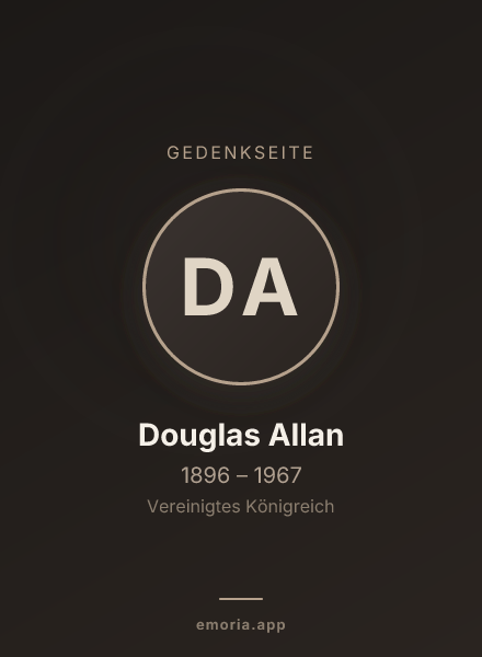 Gedenkportrait von Douglas Allan