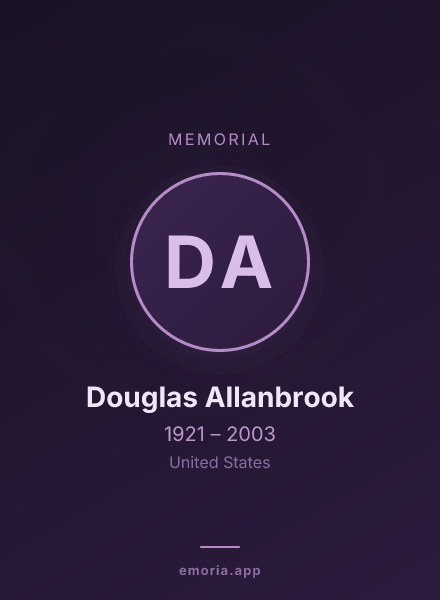 Memorial portrait of Douglas Allanbrook