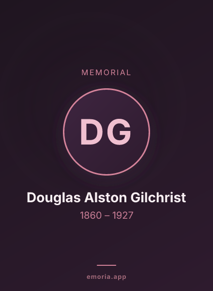 Memorial portrait of Douglas Alston Gilchrist