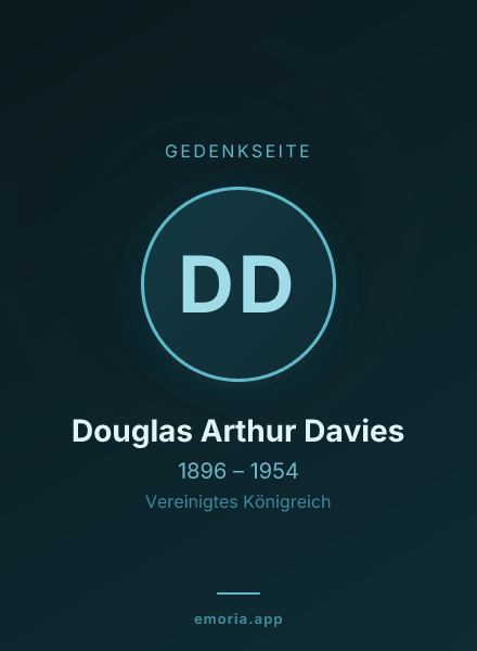 Gedenkportrait von Douglas Arthur Davies
