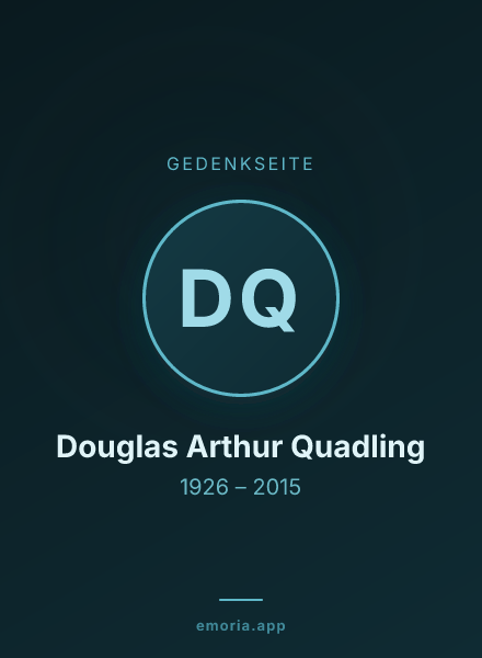 Gedenkportrait von Douglas Arthur Quadling