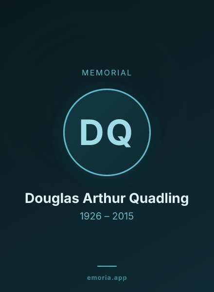 Memorial portrait of Douglas Arthur Quadling