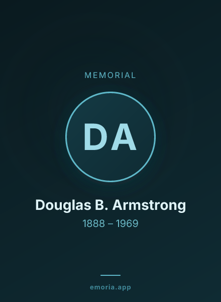 Memorial portrait of Douglas B. Armstrong