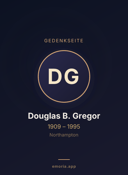Gedenkportrait von Douglas B. Gregor