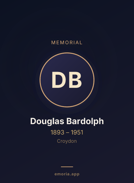 Memorial portrait of Douglas Bardolph