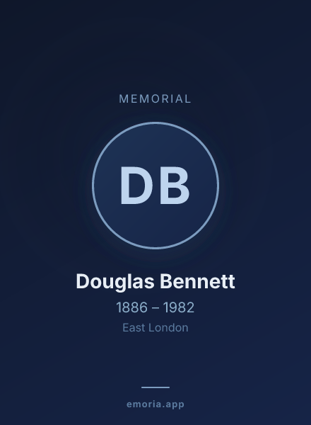Memorial portrait of Douglas Bennett