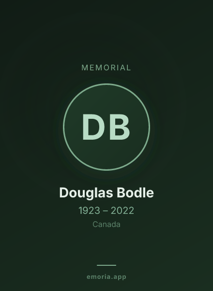 Memorial portrait of Douglas Bodle