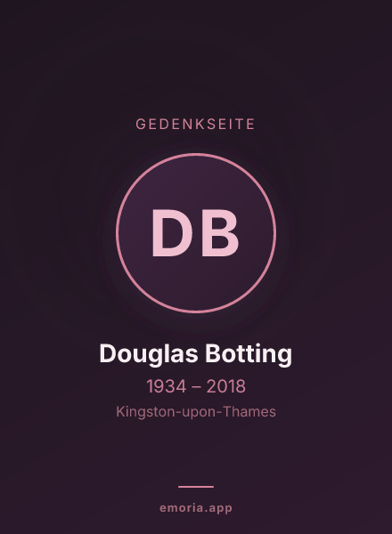 Gedenkportrait von Douglas Botting