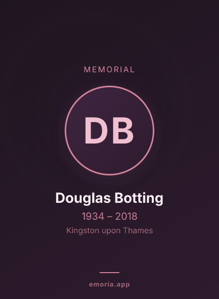 Memorial portrait of Douglas Botting