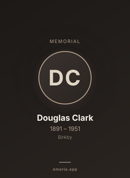 Memorial portrait of Douglas Clark