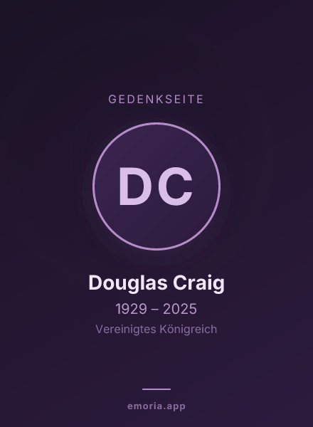 Gedenkportrait von Douglas Craig