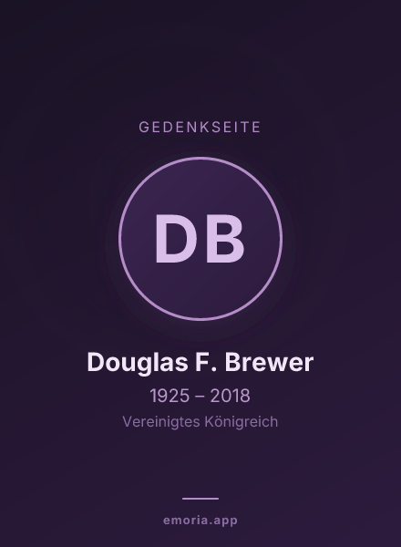 Gedenkportrait von Douglas F. Brewer