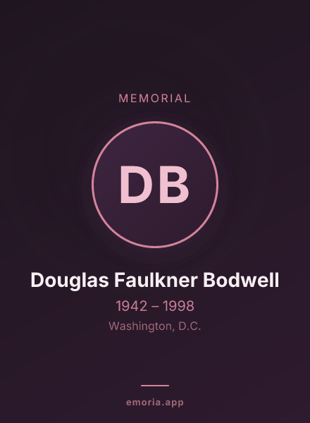 Memorial portrait of Douglas Faulkner Bodwell