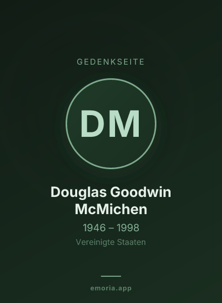 Gedenkportrait von Douglas Goodwin McMichen