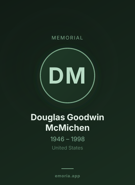 Memorial portrait of Douglas Goodwin McMichen