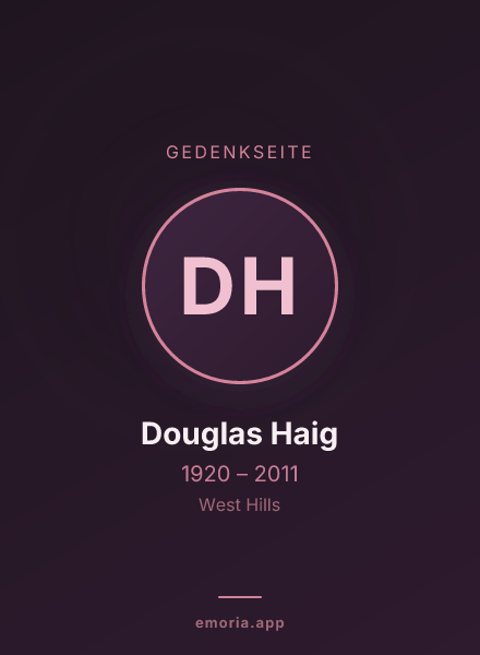 Gedenkportrait von Douglas Haig