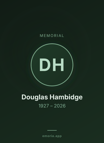 Memorial portrait of Douglas Hambidge