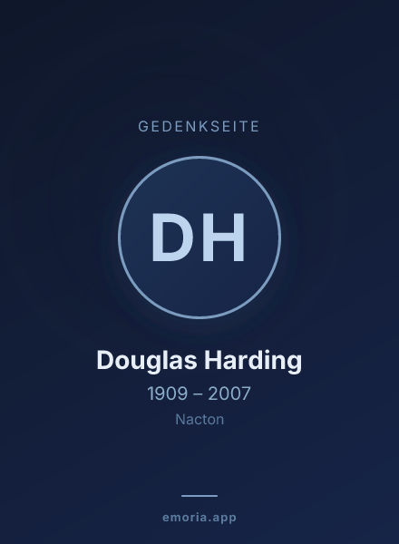 Gedenkportrait von Douglas Harding