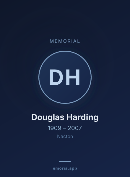 Memorial portrait of Douglas Harding