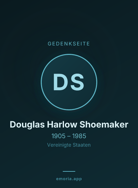 Gedenkportrait von Douglas Harlow Shoemaker
