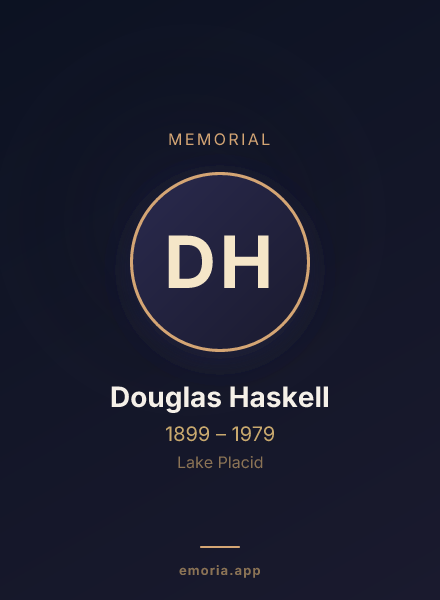 Memorial portrait of Douglas Haskell