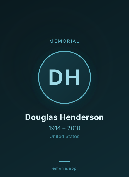 Memorial portrait of Douglas Henderson