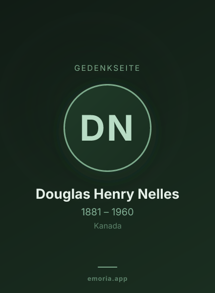 Gedenkportrait von Douglas Henry Nelles