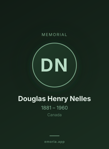 Memorial portrait of Douglas Henry Nelles