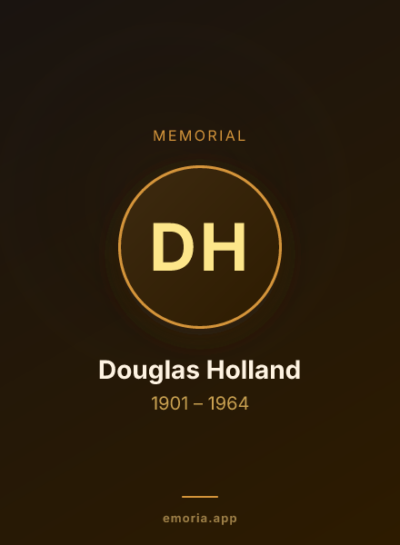 Memorial portrait of Douglas Holland