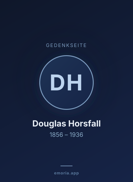 Gedenkportrait von Douglas Horsfall