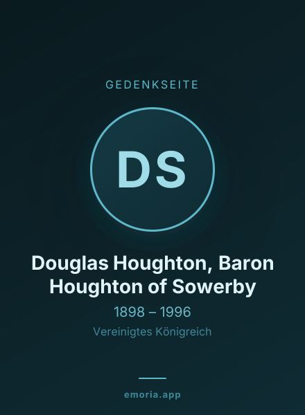 Gedenkportrait von Douglas Houghton, Baron Houghton of Sowerby