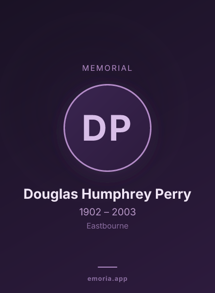 Memorial portrait of Douglas Humphrey Perry