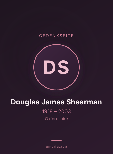 Gedenkportrait von Douglas James Shearman