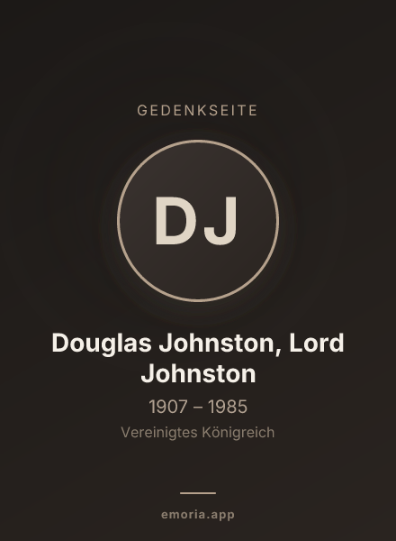 Gedenkportrait von Douglas Johnston, Lord Johnston