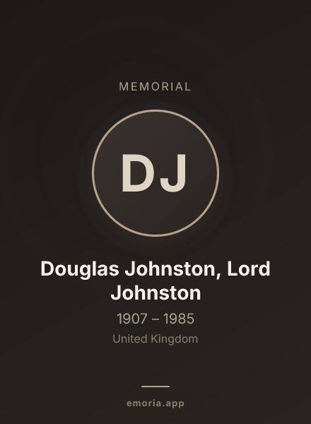 Memorial portrait of Douglas Johnston, Lord Johnston