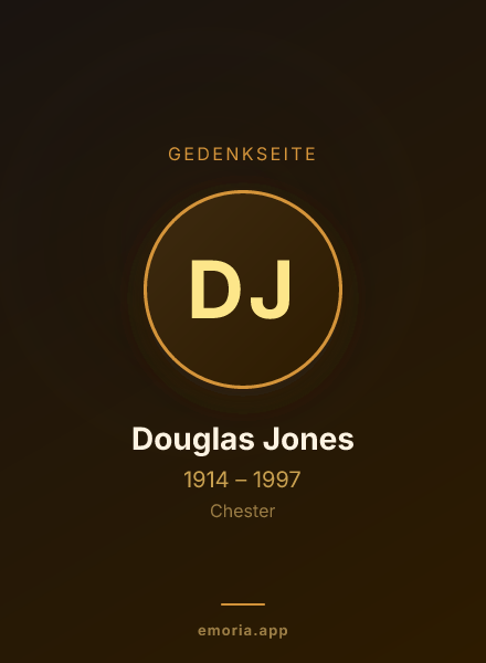 Gedenkportrait von Douglas Jones