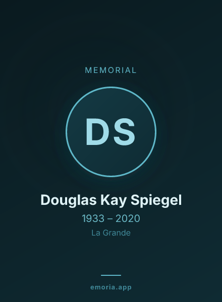 Memorial portrait of Douglas Kay Spiegel