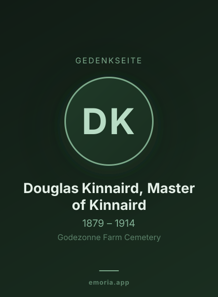 Gedenkportrait von Douglas Kinnaird, Master of Kinnaird