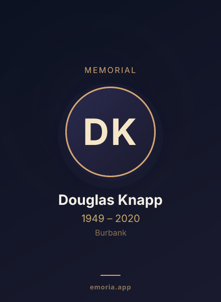 Memorial portrait of Douglas Knapp